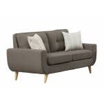 Deryn Love Seat - Polyester - Grey